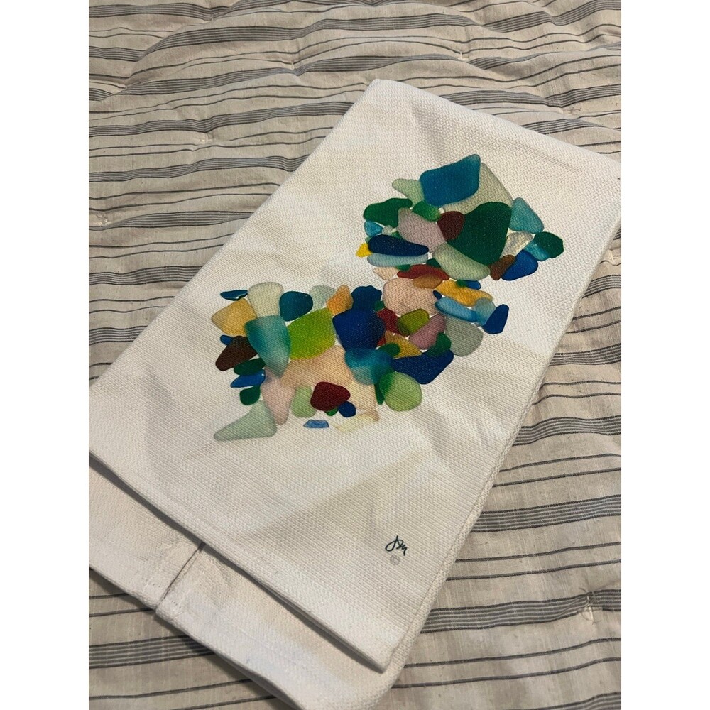 New Jersey State Seaglass Dish/Tea Towel - Picture 7 of 7